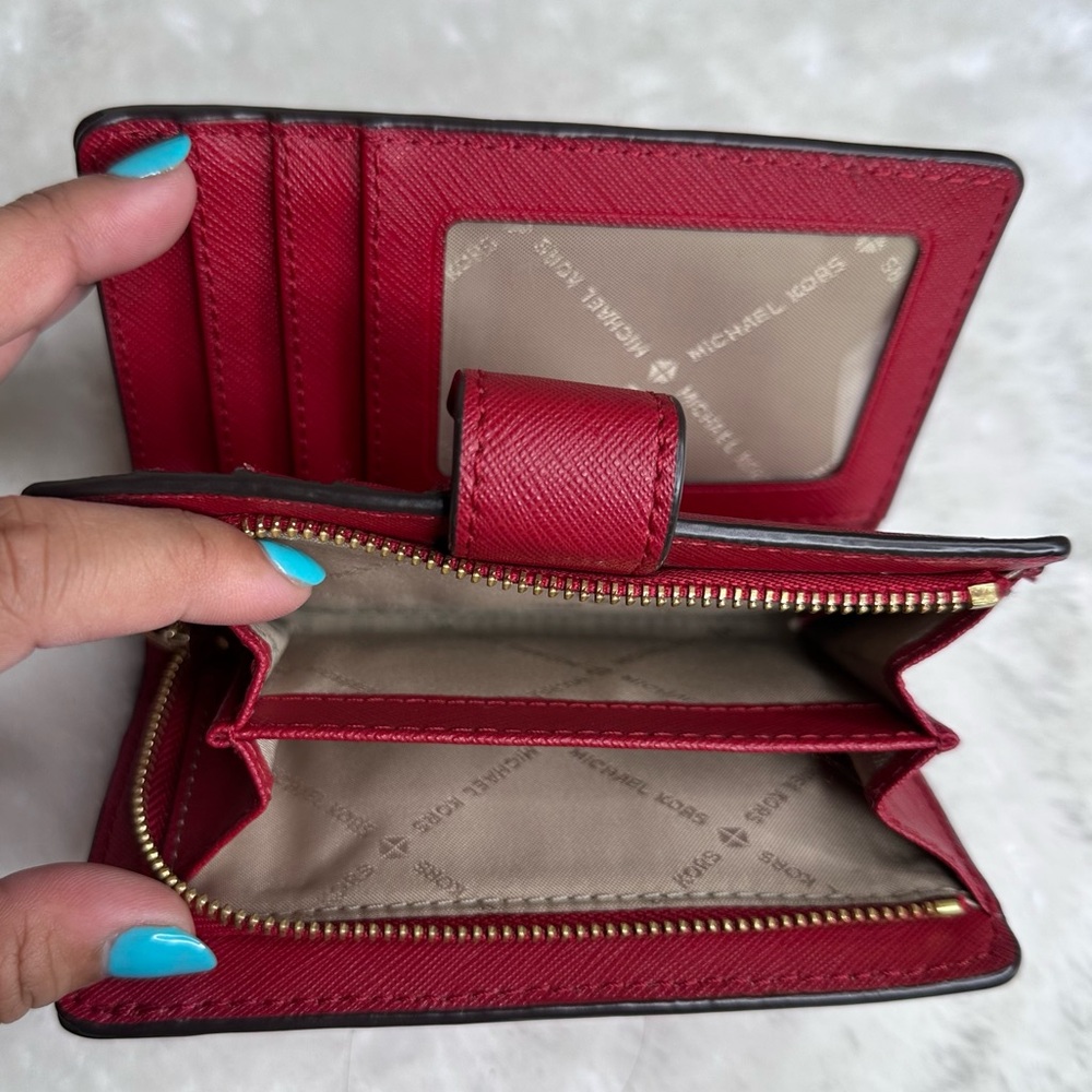 Michael Kors Red Bifold Wallet - Picture 13 of 14